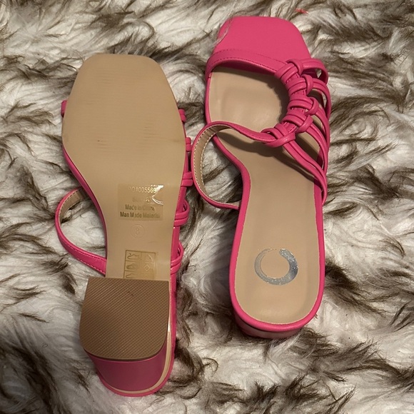 Journee Collection Pink Strappy Heels - Picture 4 of 4